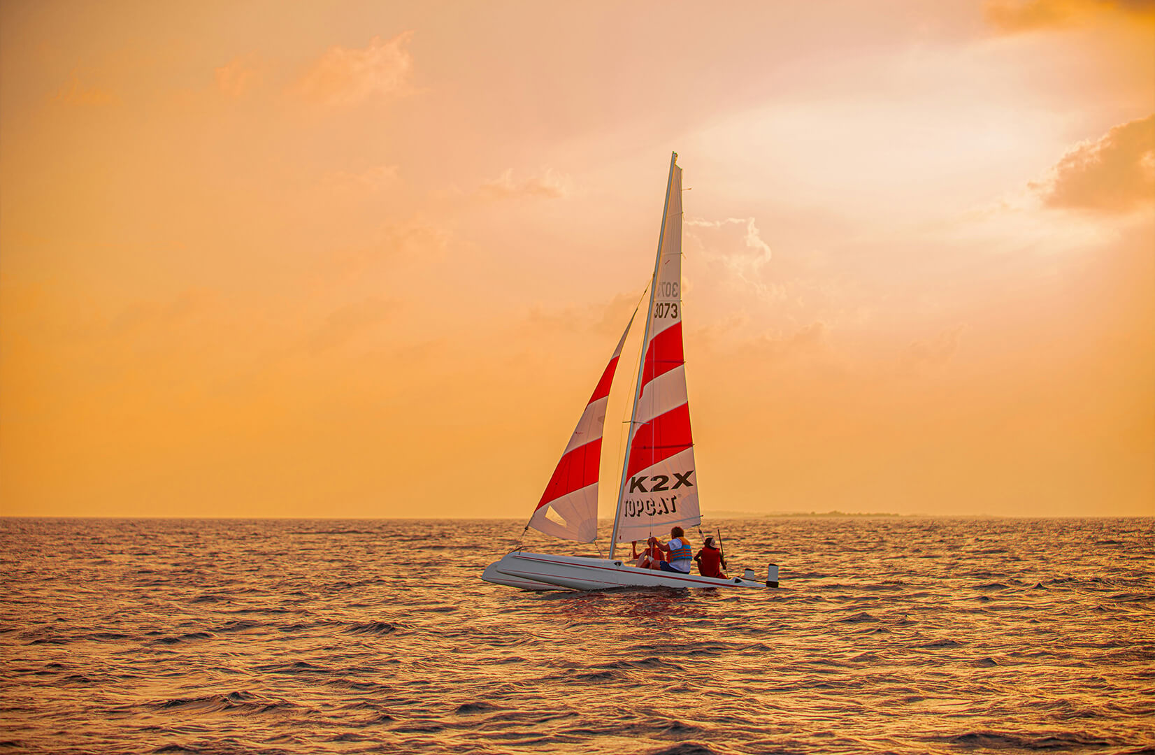 Golden hour Catamaran Sailing Golden hour Catamaran Sailing
